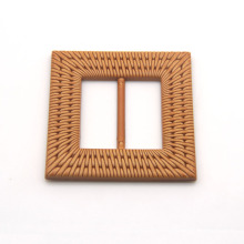 New Design Plastic Large Belt Buckle Square Rattan Shoes Buckle